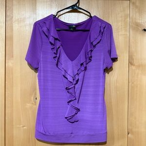 East 5th Vibrant Purple Ruffle Blouse